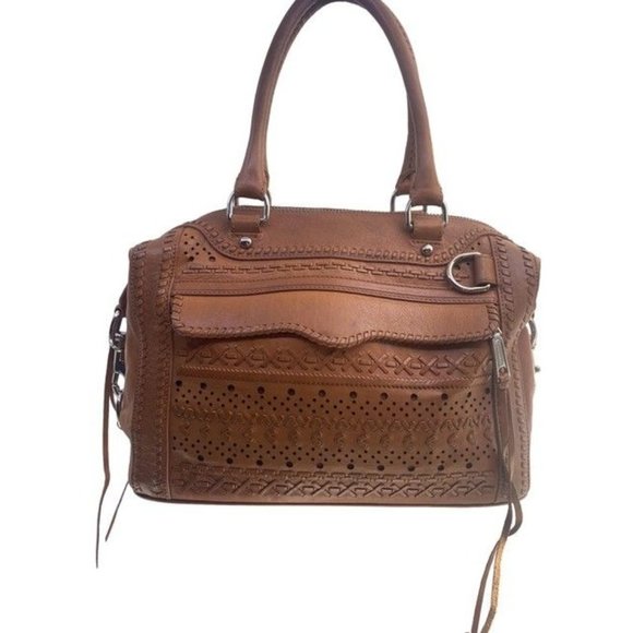 Rebecca Minkoff Weave Tassle Tan Leather Shoulder Bag - Picture 1 of 12